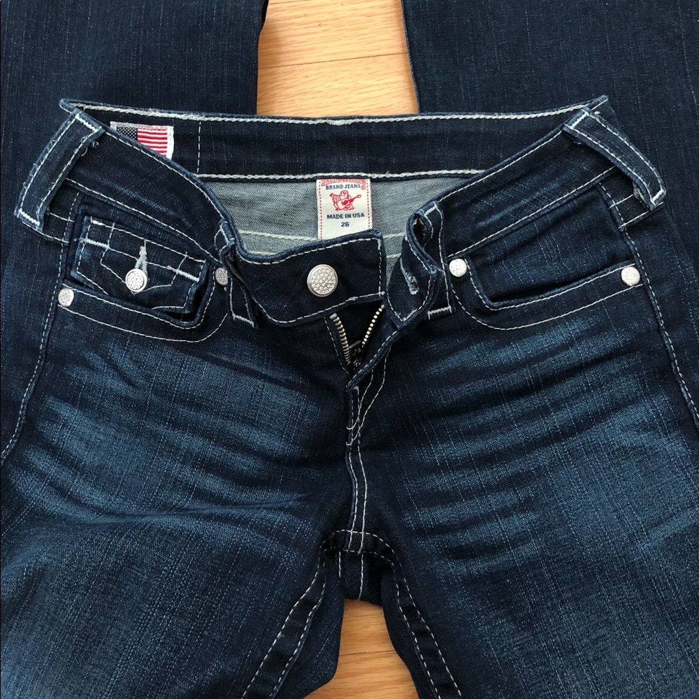 ✨💎True Religion Swarovski button jeans 💎✨